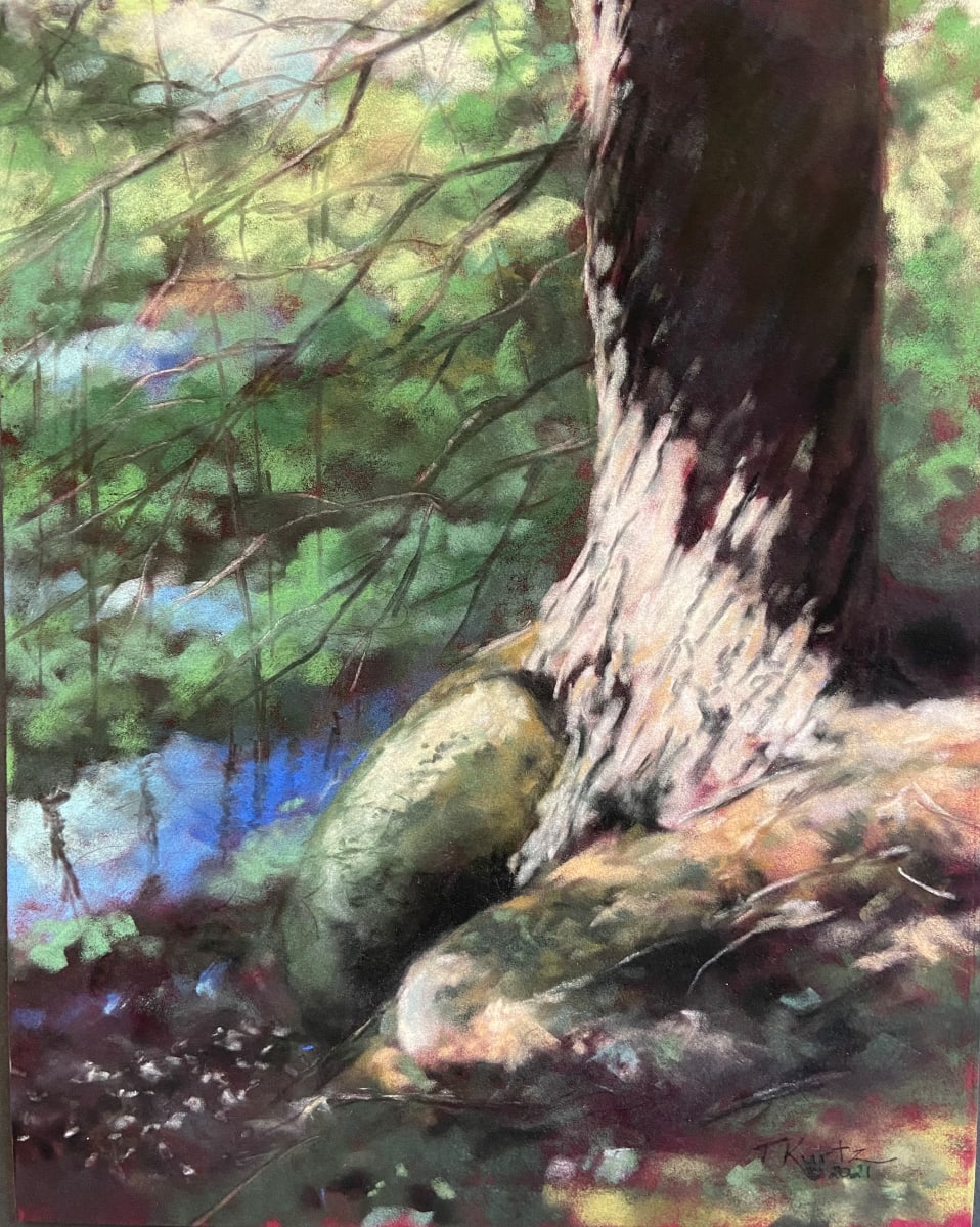 Lord of the Forest Original Pastel Painting by T Kurtz 