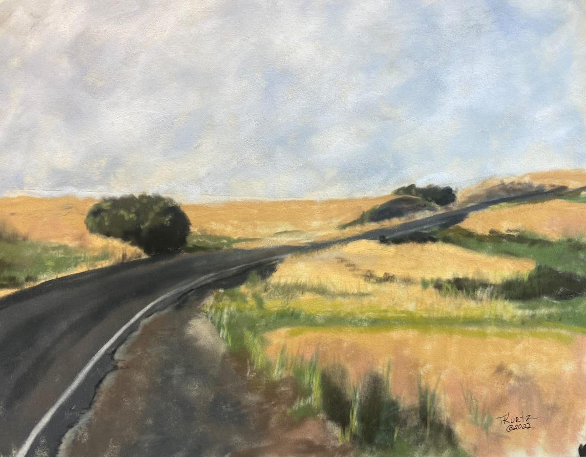 Rolling Hills original pastel by T Kurtz 