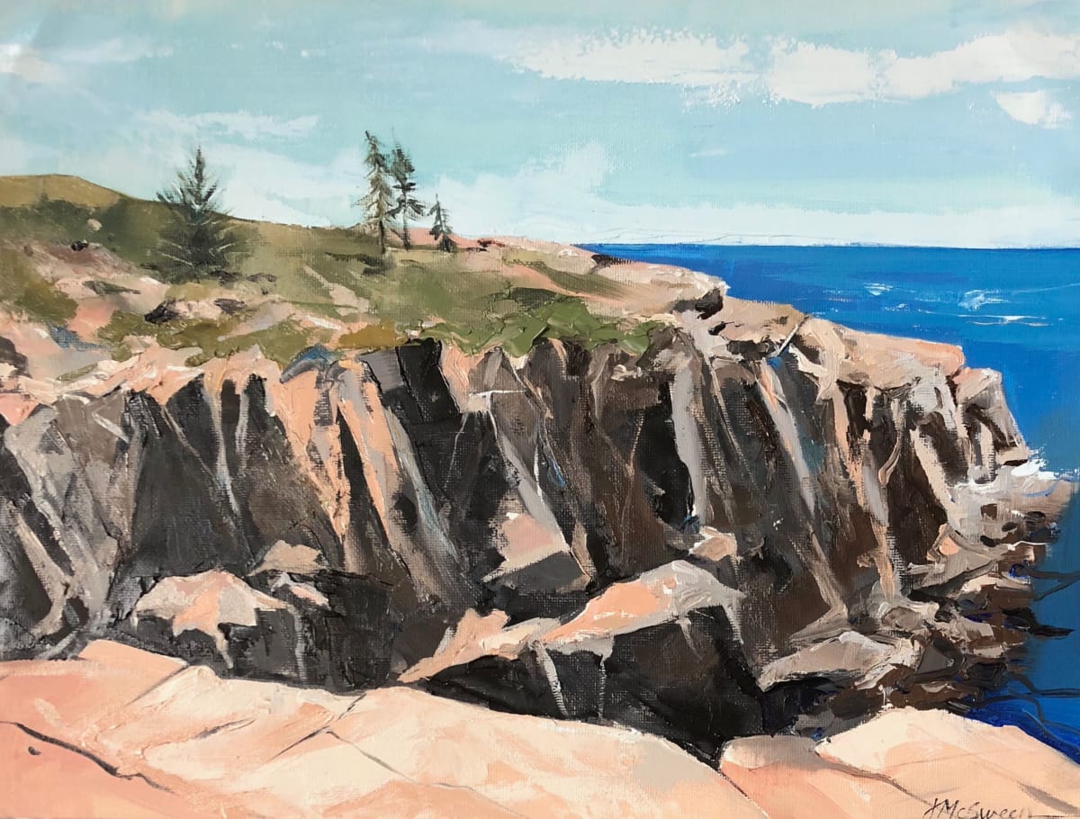 Little Moose Island Cliffs by Judy McSween 