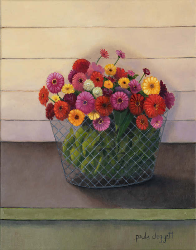 Z for Zinnia by Paula Cleggett 