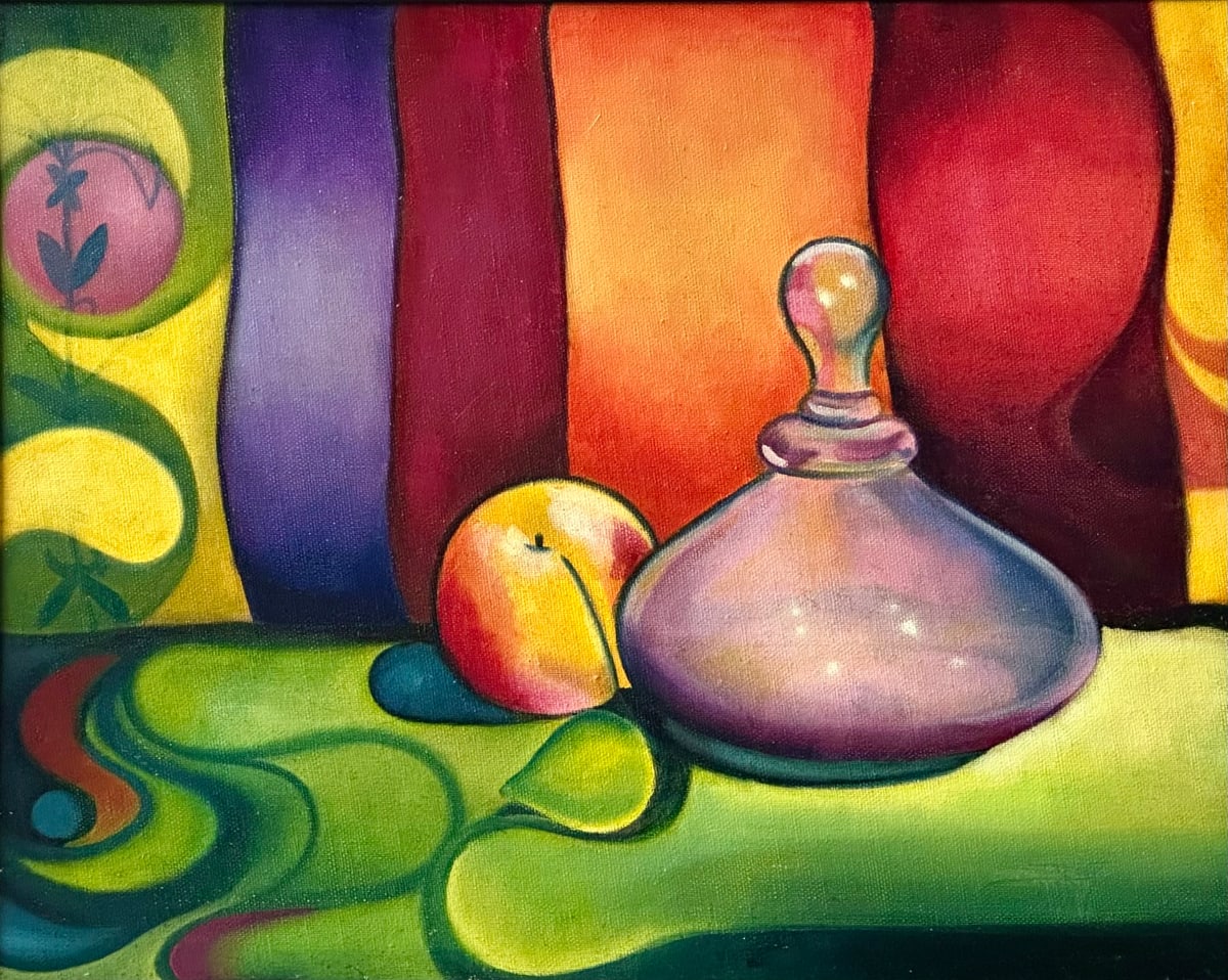 Still Life with Purple Bottle by Stacey B. Street 