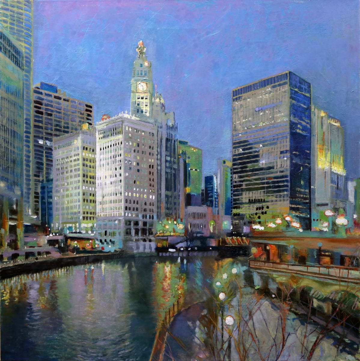 River Walk at Dusk by Stacey B. Street 