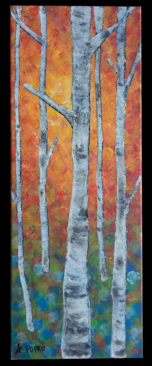 Orange Birch Forest 