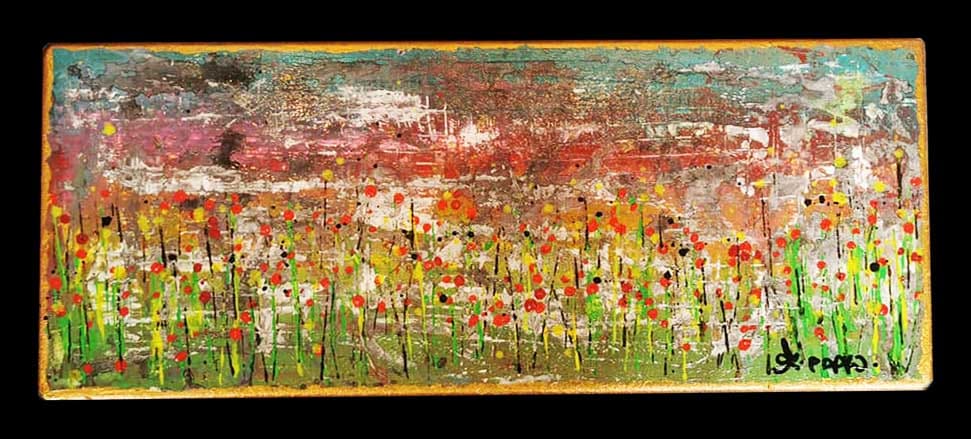 Poppy Field Sunset by April Popko 