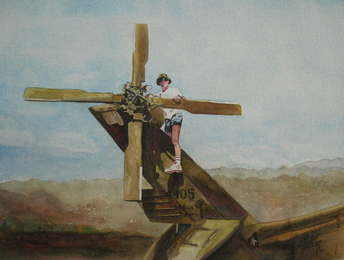 Blackhawk Rotor Check - Honduras by Michele Tabor Kimbrough 
