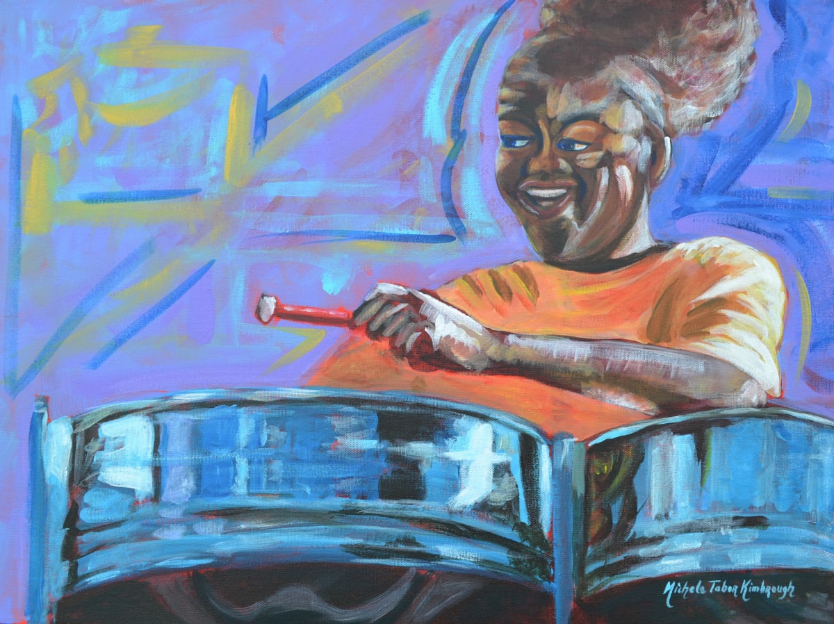 Steelpannist - Crucian Carnival Series by Michele Tabor Kimbrough 
