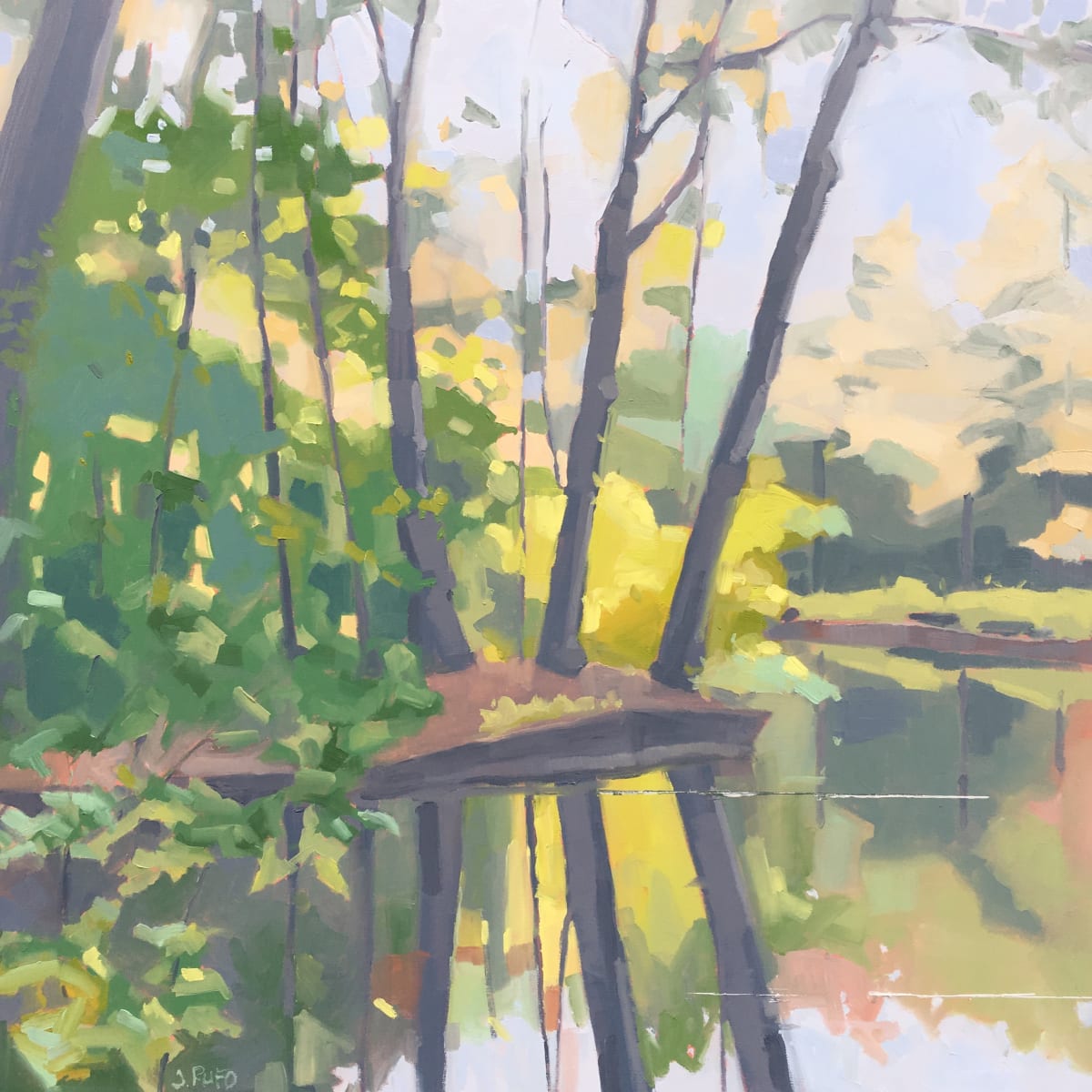 Wooded Pond by Rufo Art 