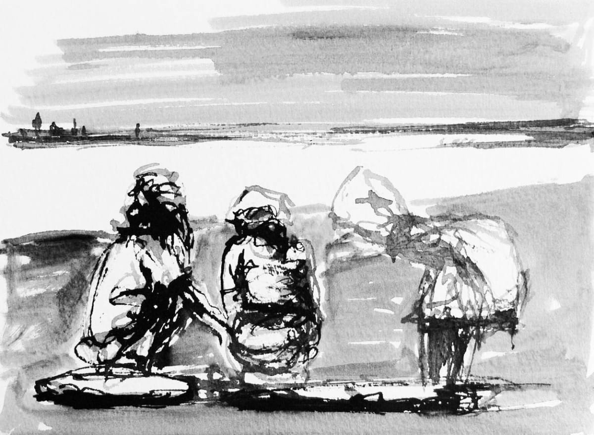 Sandbar Inspection by Rufo Art, Image 1.