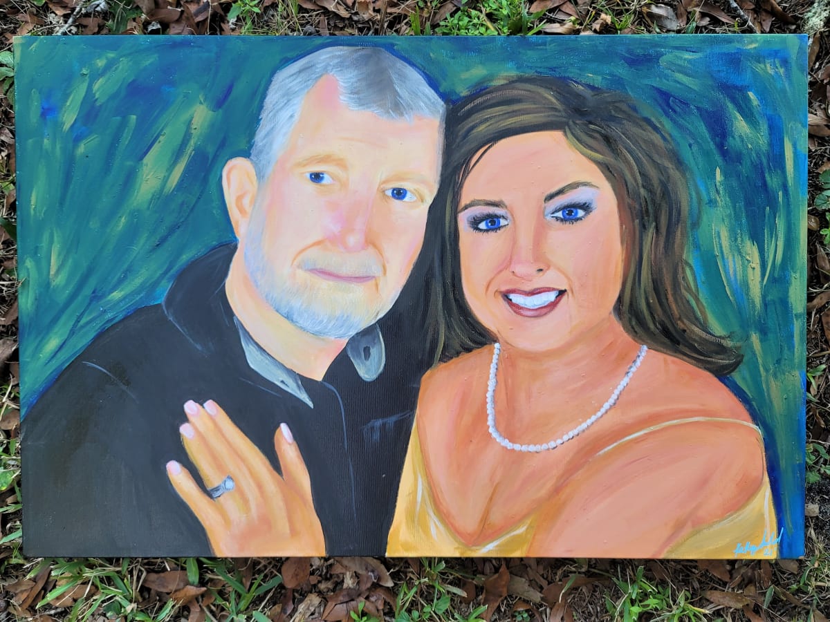Custom Couple Portrait by Katlyn Dorriety  
