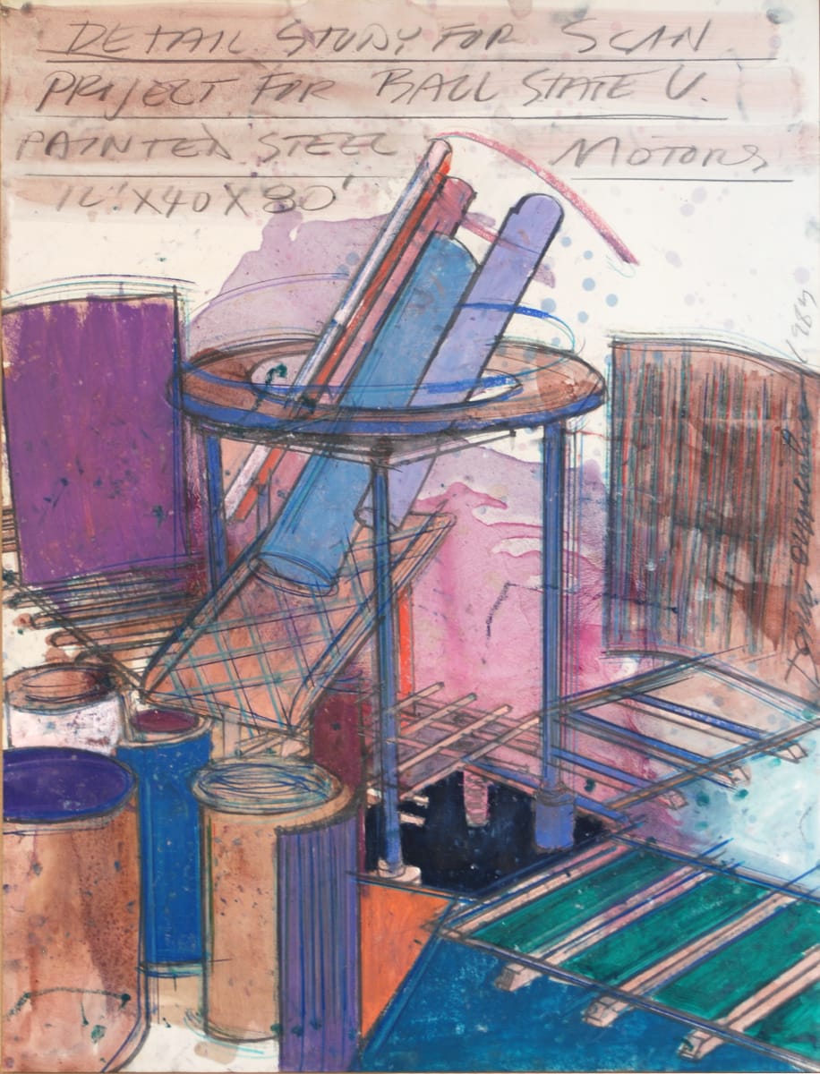 Detail Study for "Scan (A Detection Device)", Ball State University by Dennis Oppenheim, Image 1.