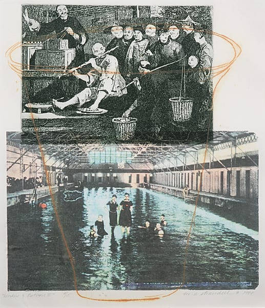 Workers and Bathers II by Mary Ann Strandell, Image 1.