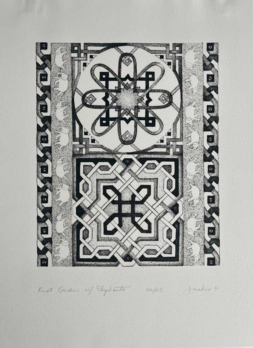 Knot Garden with Elephants by Janet Maher 