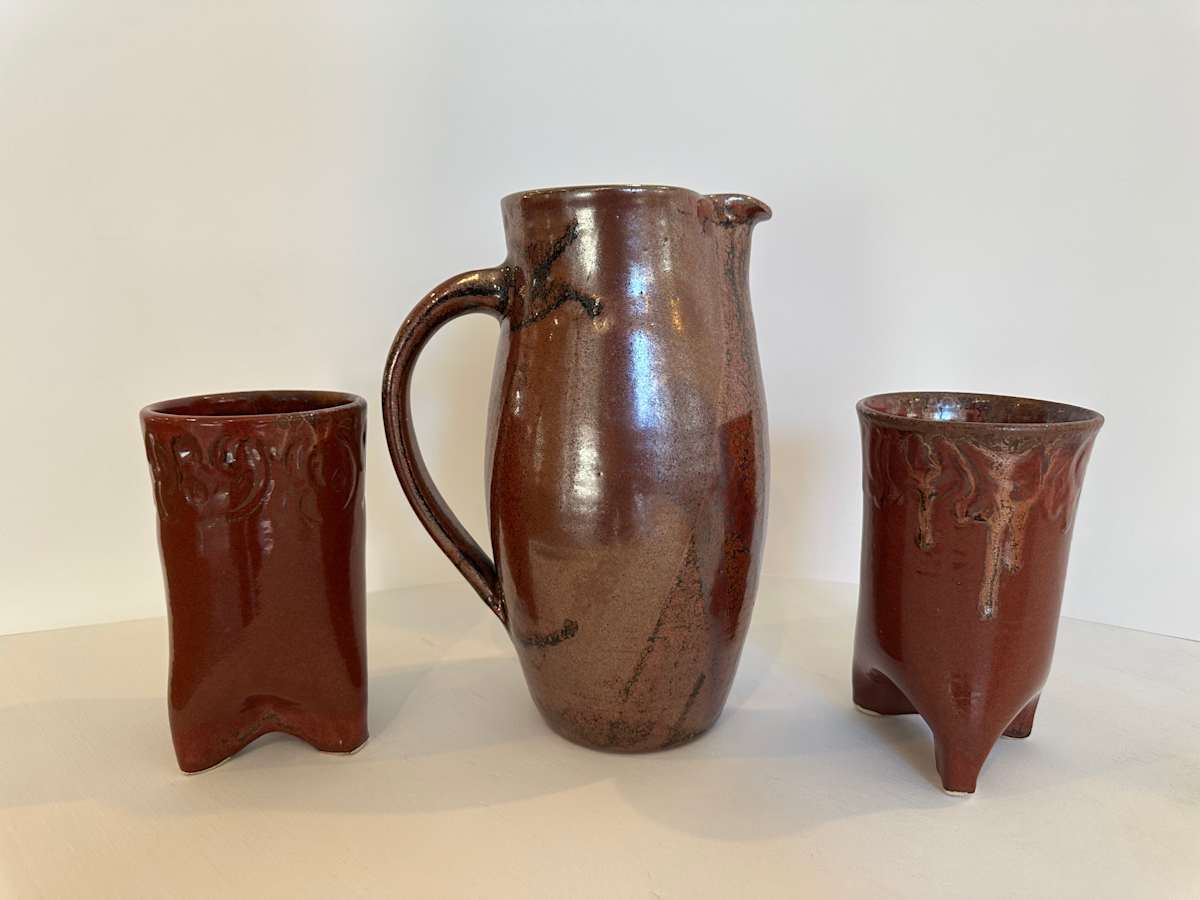 Water Jug and Cups Set by Brenda Rehrig 