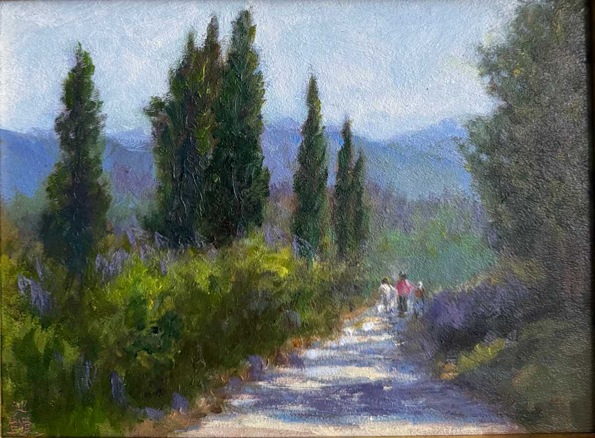 Sunlit Path in Umbria by Betty Huang 