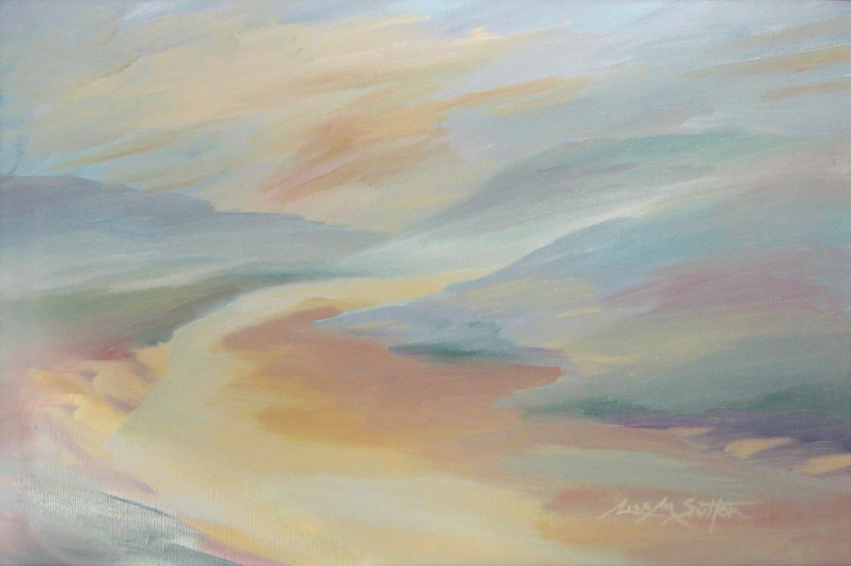 River in Mist by Lisa Sutton 