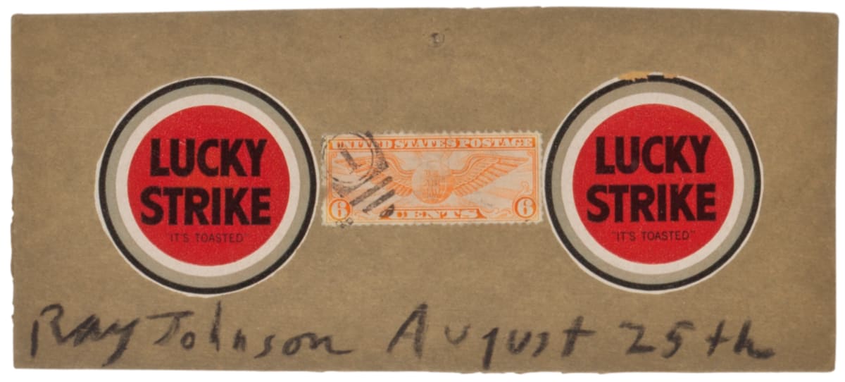 Lucky - Two Luckys and a United States 6 Cents Postage Stamp by Ray Johnson  Image: Image from Christie's