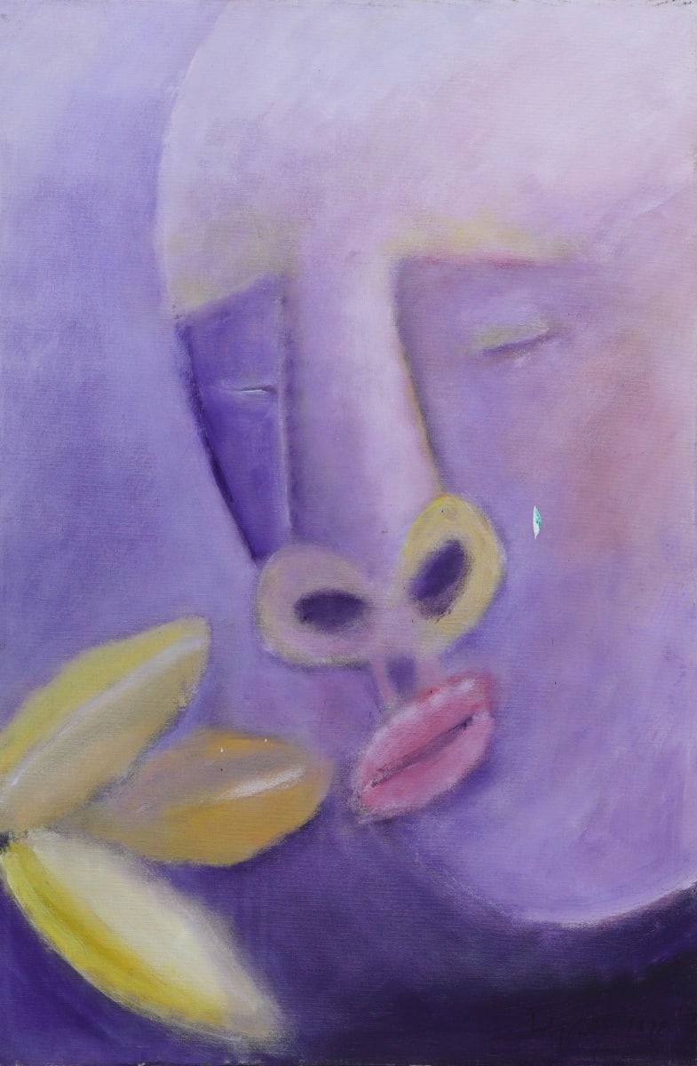 1331 Purple Head with Tear by Judy Gittelsohn 