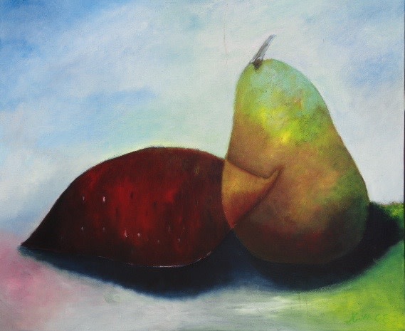 1002 A Pear and A Yam Overlapping Big by Judy Gittelsohn 