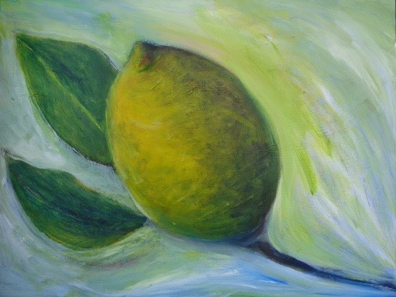 1006 Lemon Two Leaves by Judy Gittelsohn 