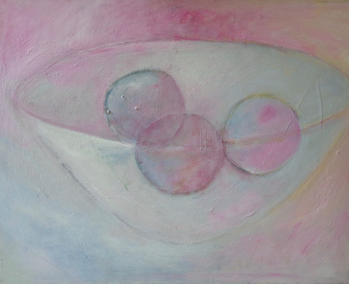 1122 Pink Ball in Bowl by Judy Gittelsohn 