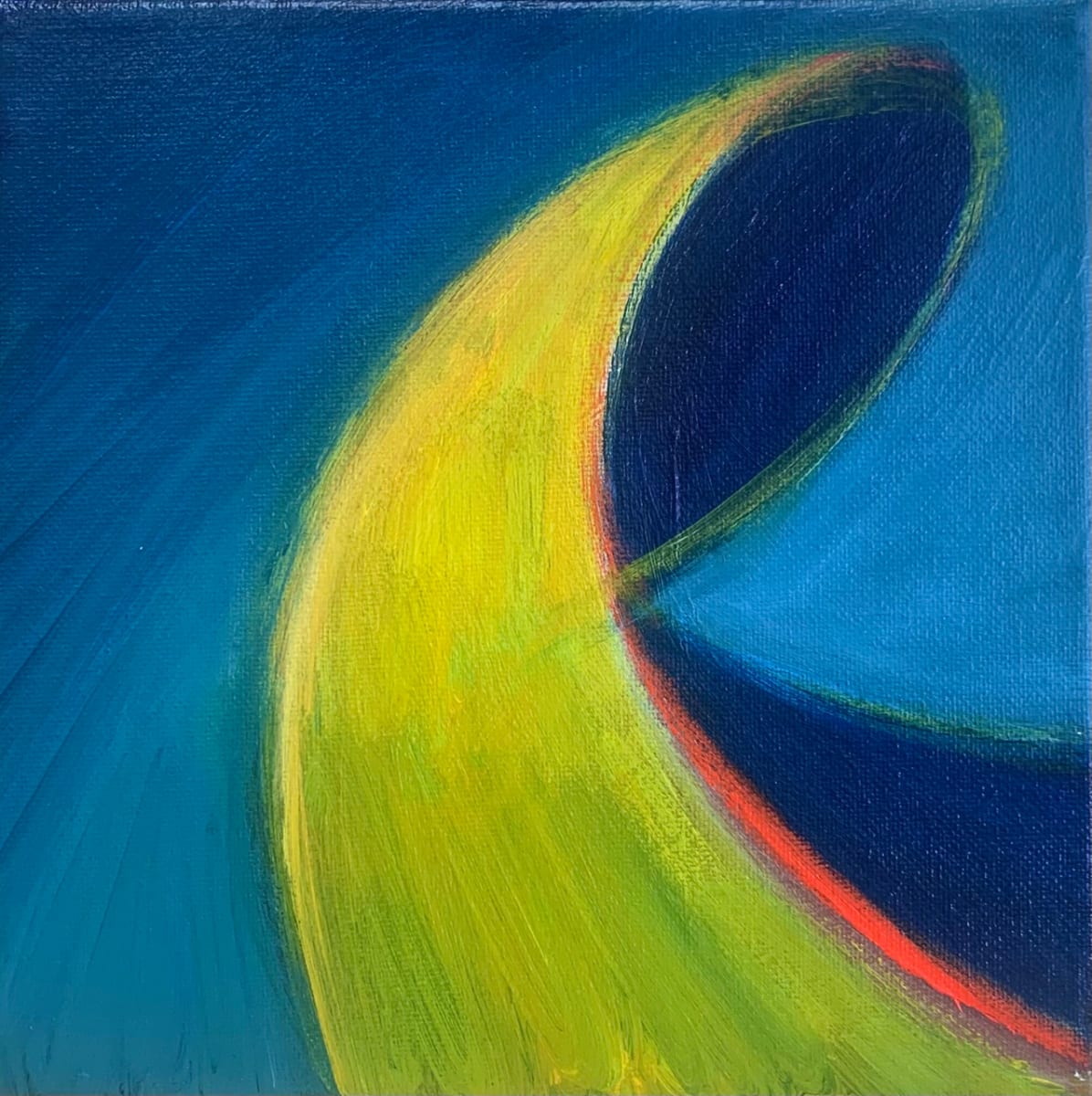 1380 Bright Yellow Swirl by Judy Gittelsohn 