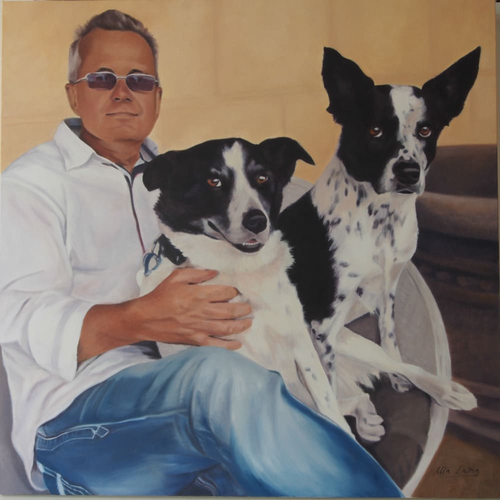 'A Man and his Dogs' by Mia Laing  