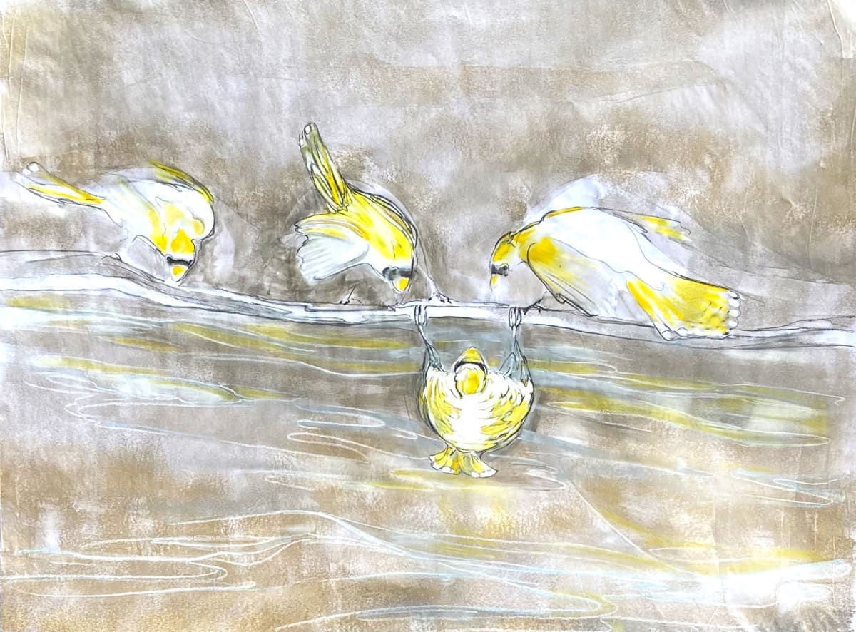 Bird Bath 5 by Denise Richard 