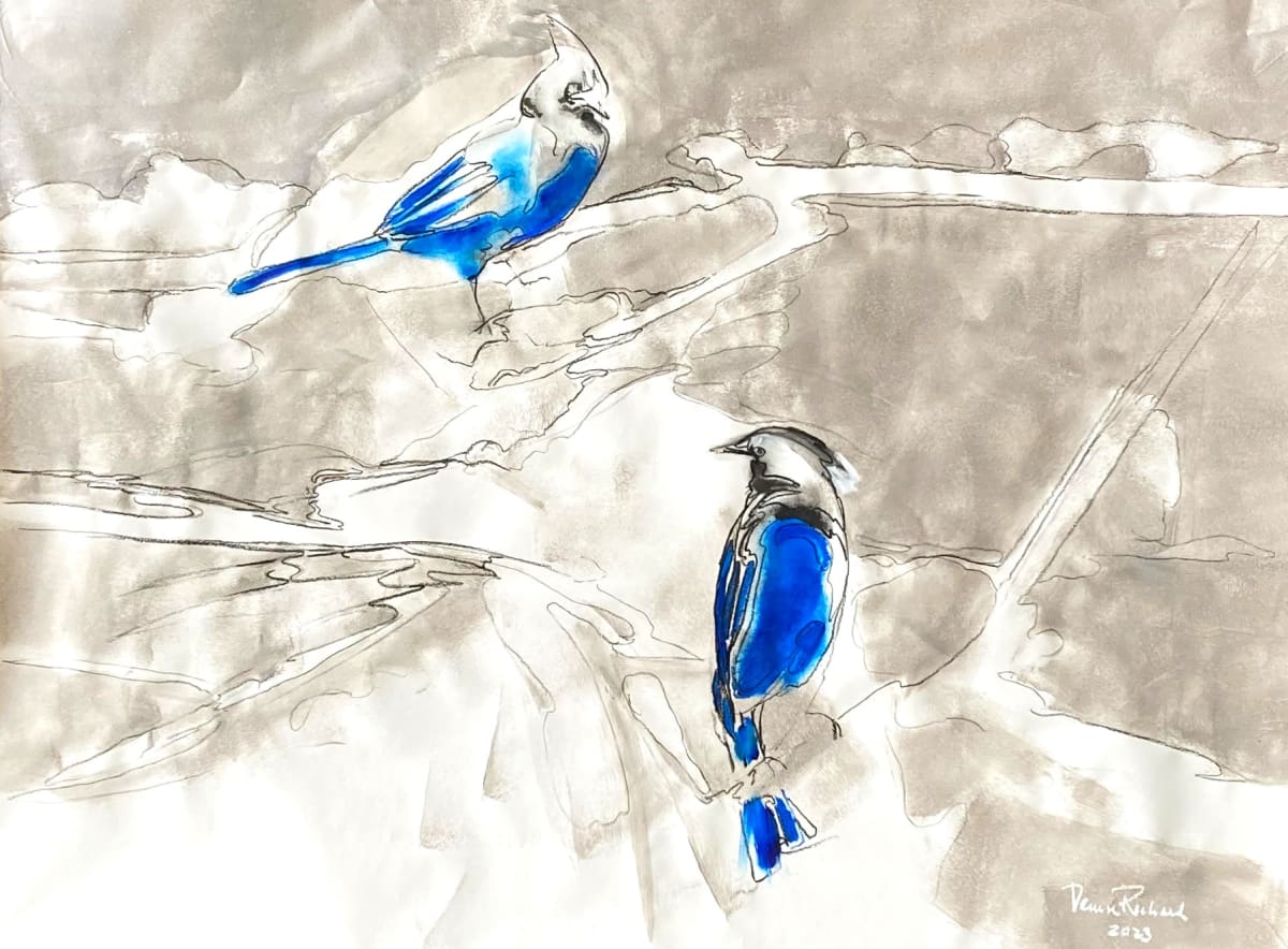 Bird Bath 7 by Denise Richard 