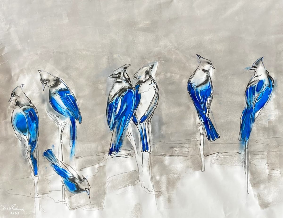 Bird Bath 6 by Denise Richard 