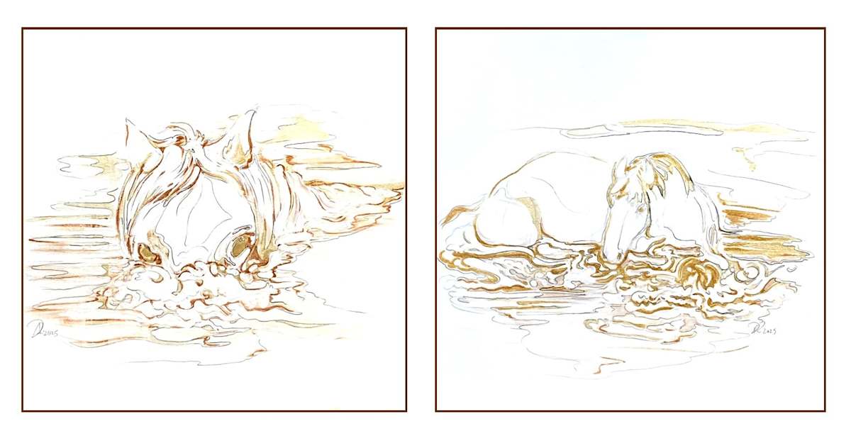 Equus 5 5.a 10 x 10 mini by Denise Richard, Image 1.