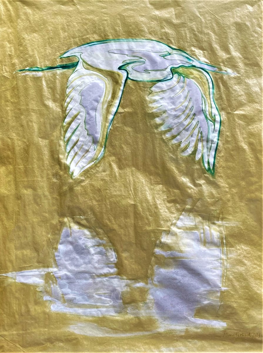 Green Gold Reflections 6 by Denise Richard 