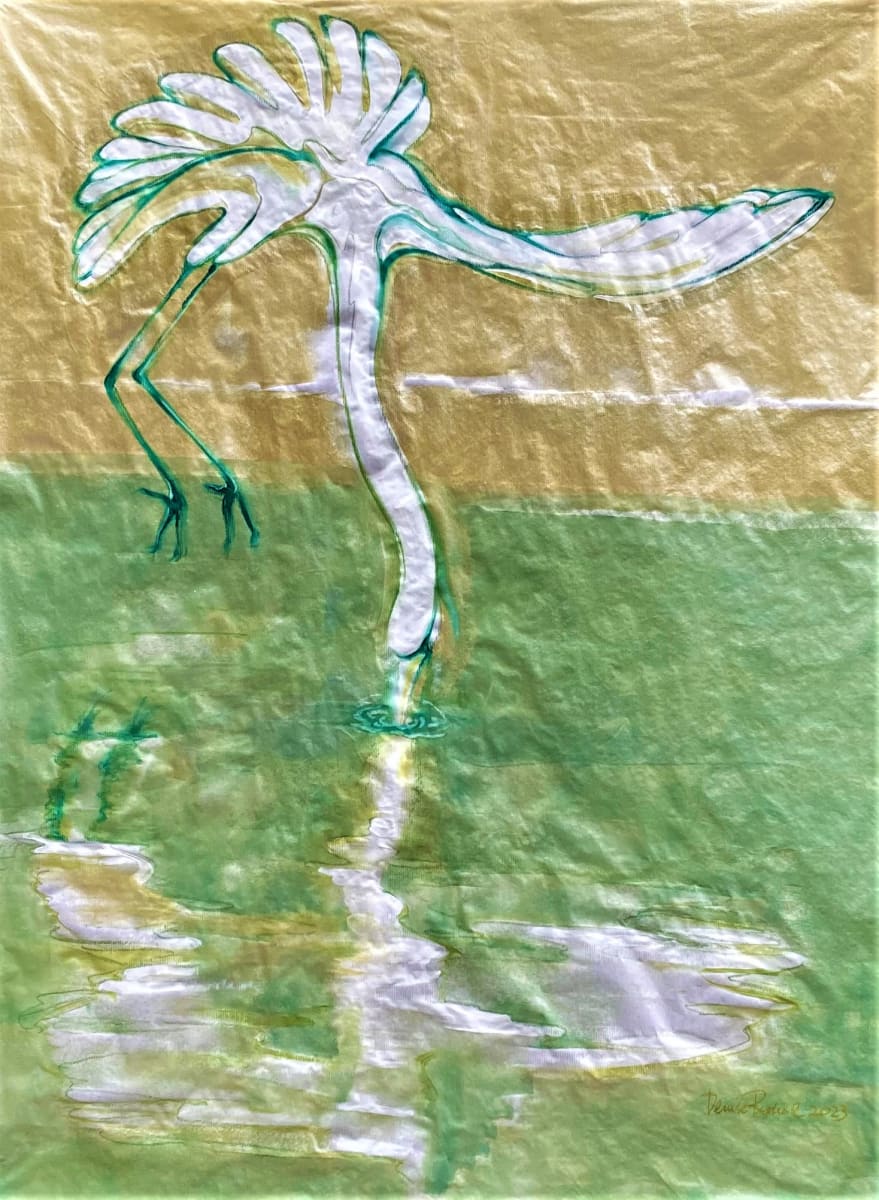 Green Gold Reflections 7 by Denise Richard, Image 1.