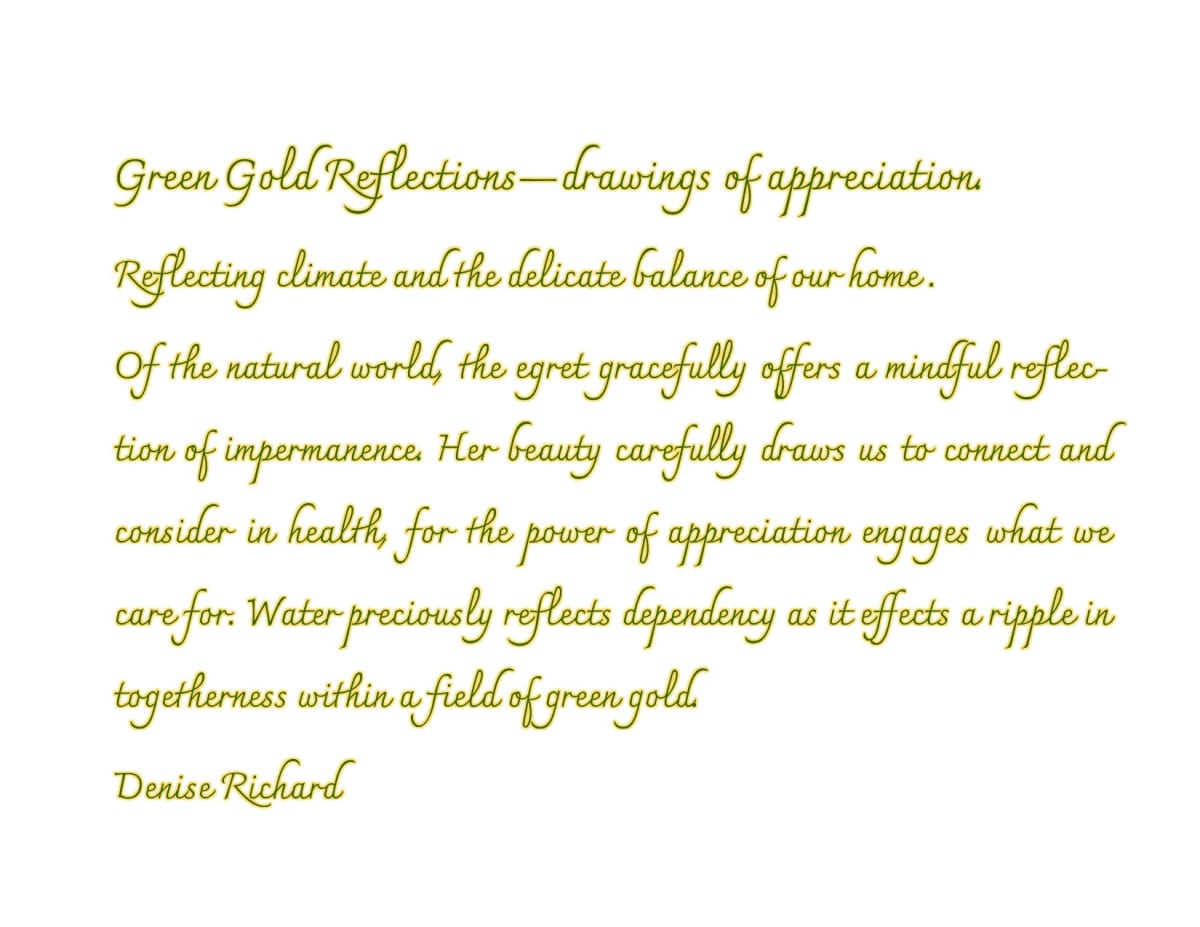Green Gold Reflections by Denise Richard 