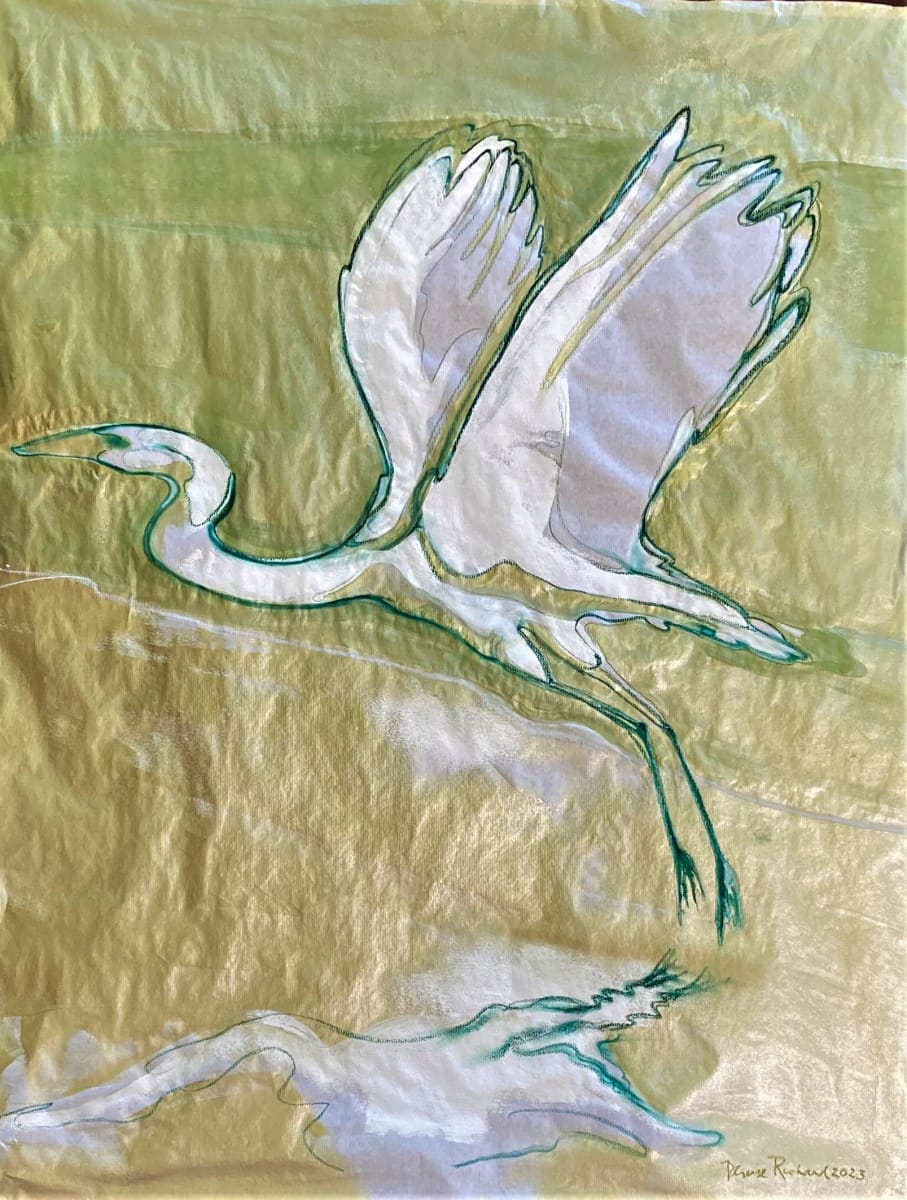 Green Gold Reflections 4 by Denise Richard, Image 1.