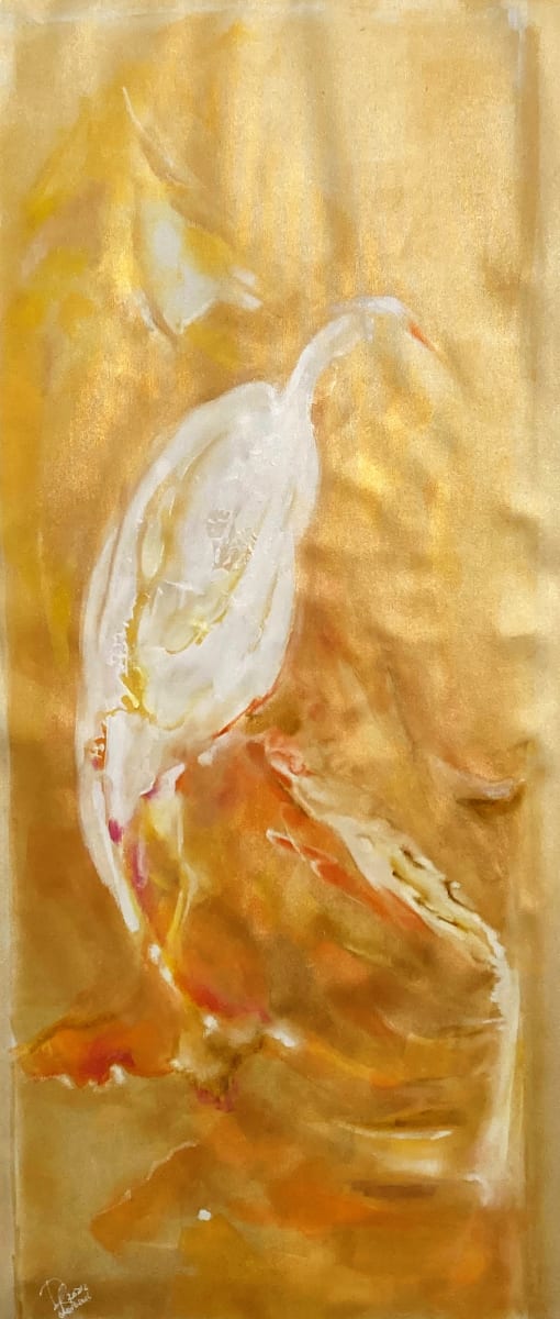 White Crane over Water (painting), Image 1.