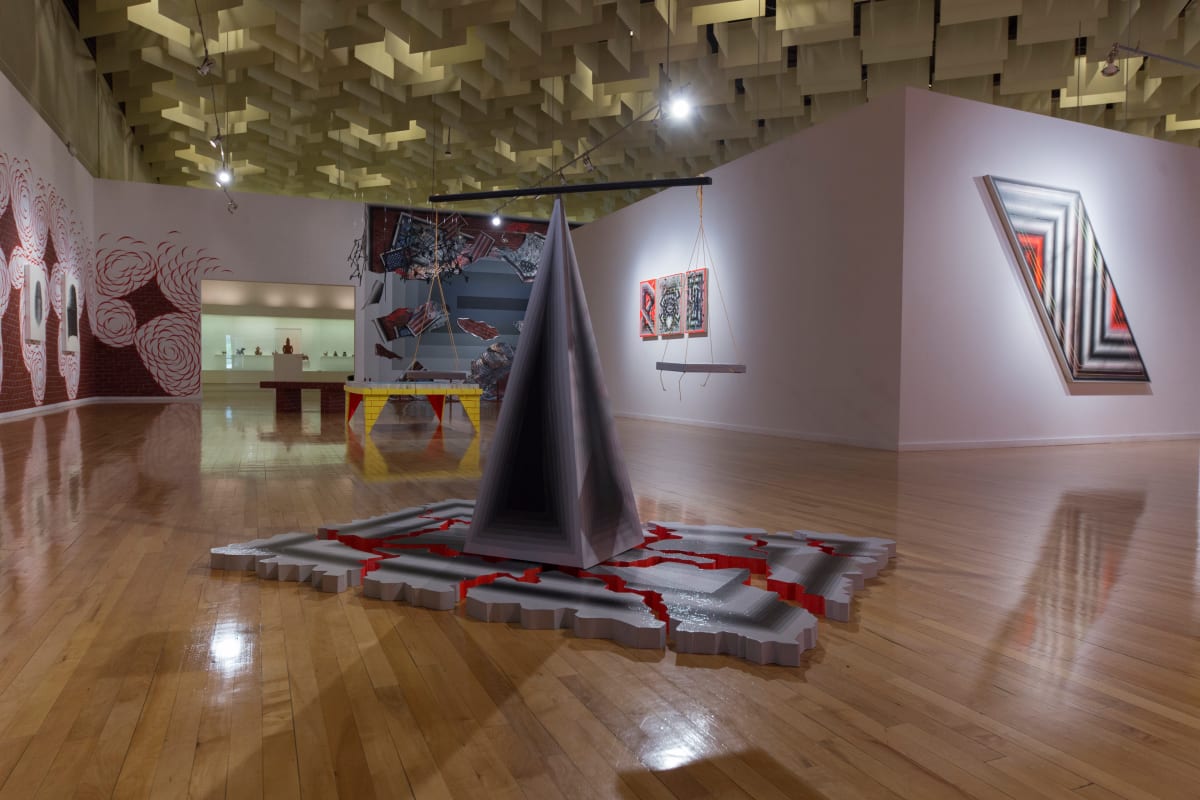 Scales of Justice by Andrew Schoultz  Image: Installation photo. Photo by Checko Salgado.