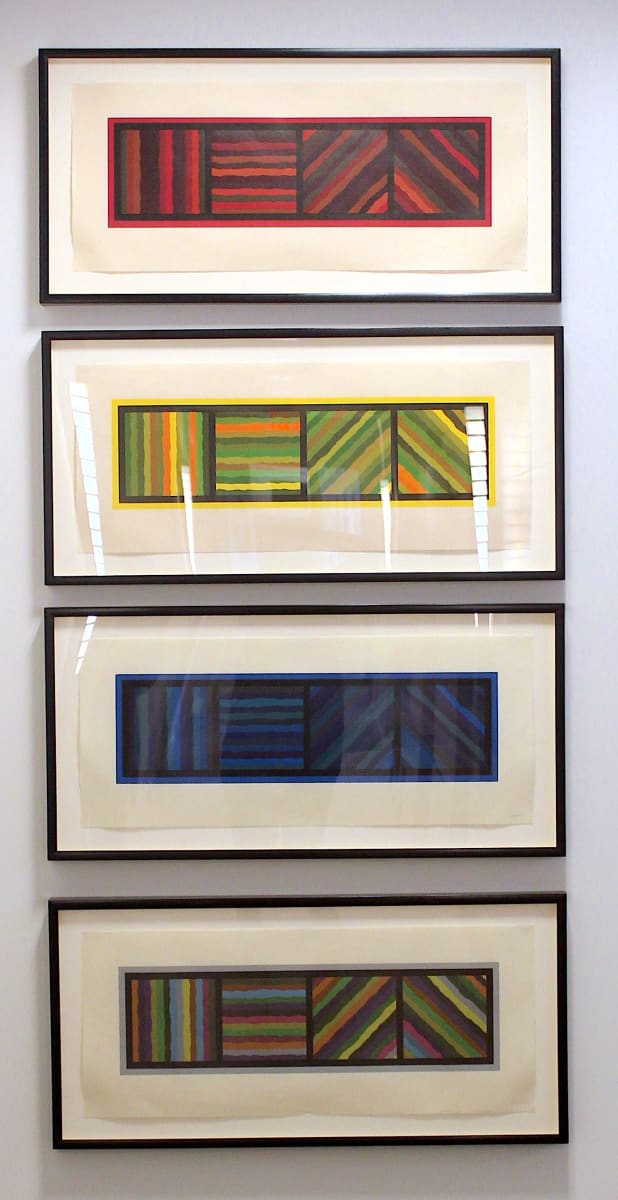 Bands (not straight) in Four Directions (Qty 4) by Sol LeWitt 