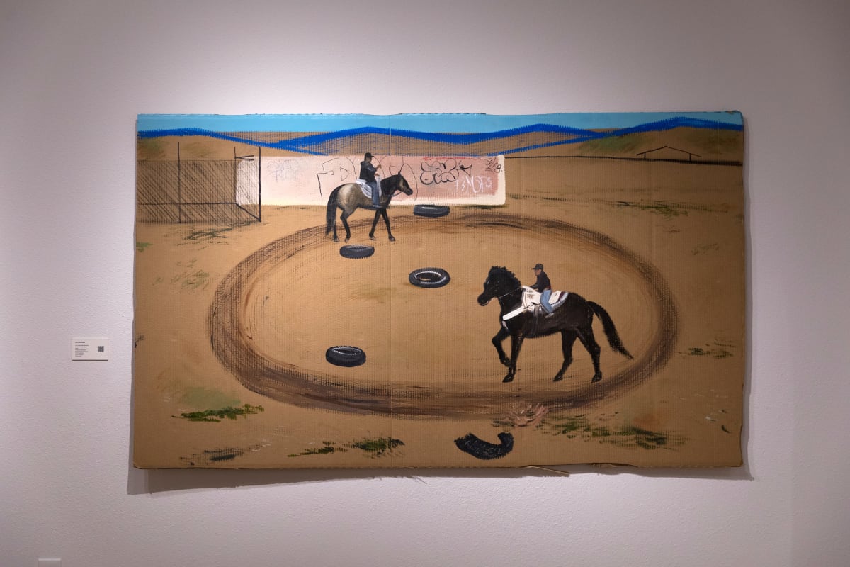 Los Jinetes (East Bonanza Rd & North Nellis Blvd) by Jay Lynn Gomez  Image: Installation View, Courtesy of Marjorie Barrick Museum of Art (Photography by Mikayla Whitmore)
