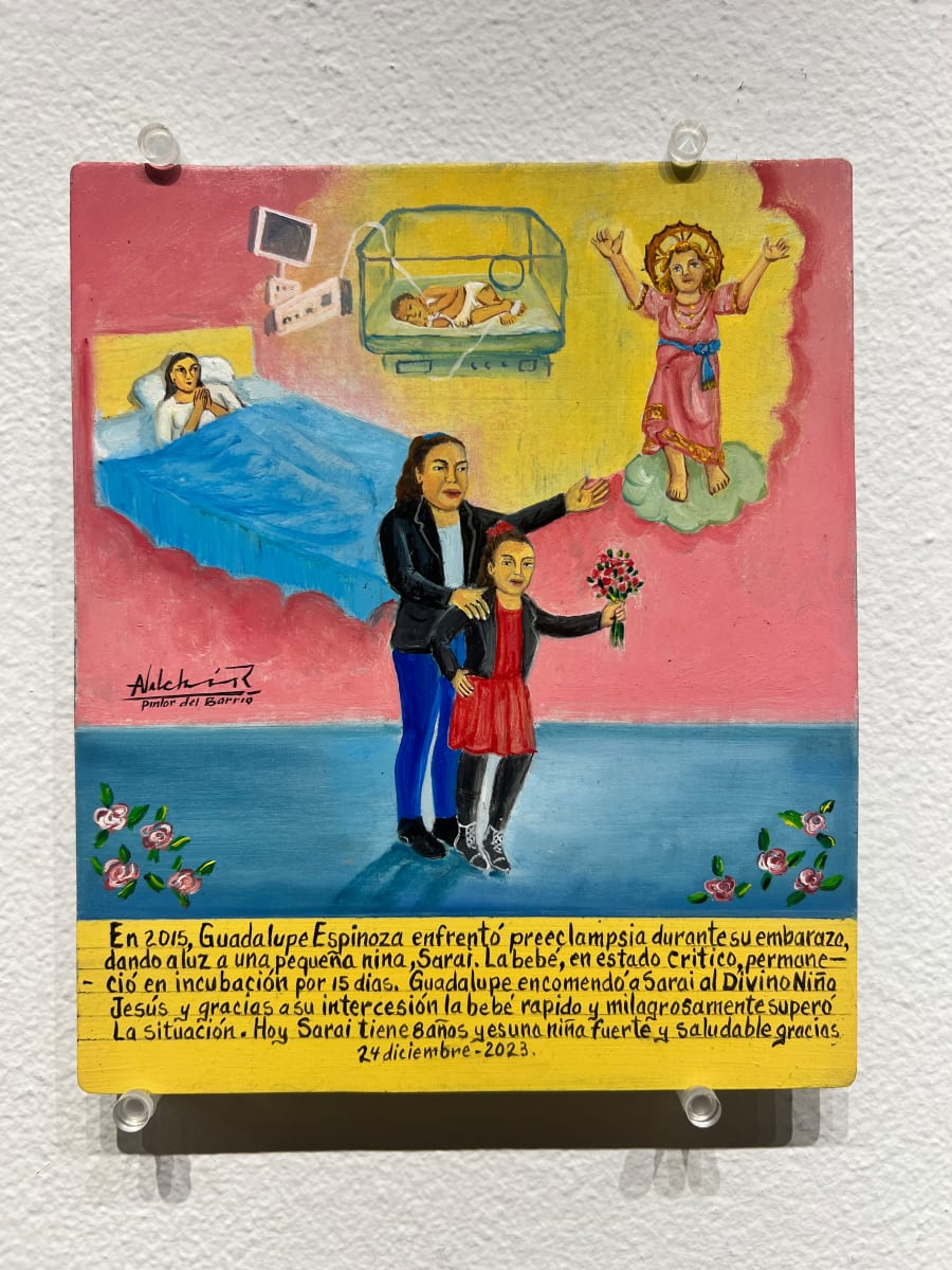 Ex-voto to El Divino by Alfredo Vilchis  Image: Alfredo Vilchis, Niňo Jesús, Detail View, Marjorie Barrick Museum of Art