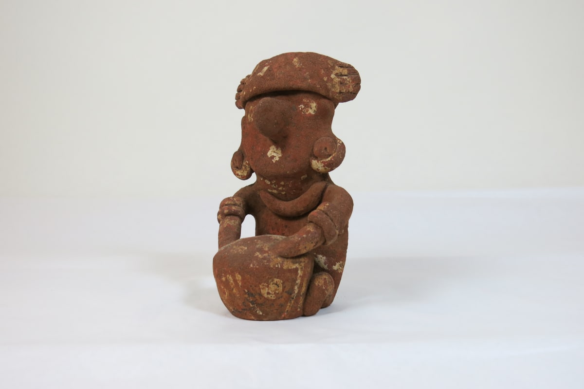 Figurine, Nayarit Drummer, Seated, Image 1.