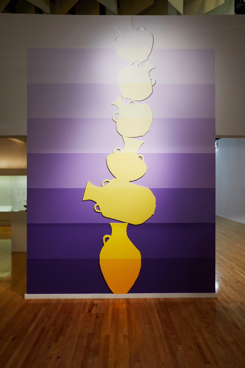 Stacked Vessels by Andrew Schoultz  Image: Installation photo. Photo by Lonnie Timmons III/UNLV Creative Services.