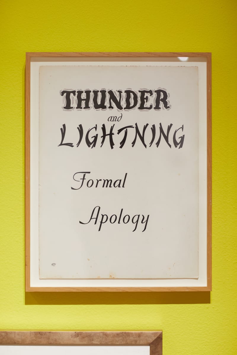 Thunder and Lightning Formal Apology by Unknown Artist  Image: Installation image by Becca Schwartz/UNLV Creative Services.
