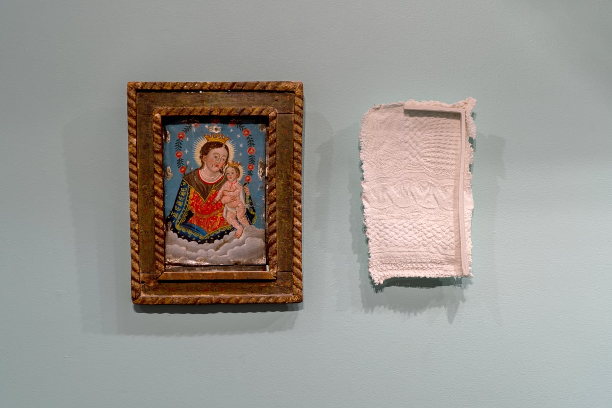 Our Lady of Refuge/Nuestra Señora del Refugio by Unknown  Image: Unknown 
Our Lady of Refuge/Nuestra Señora del Refugio (exhibition view)
Oil on tin, wooden frame
15 x 11 1/2 inches
19th Century
Courtesy of the NMSU Permanent Art Collection
1968.03.48

