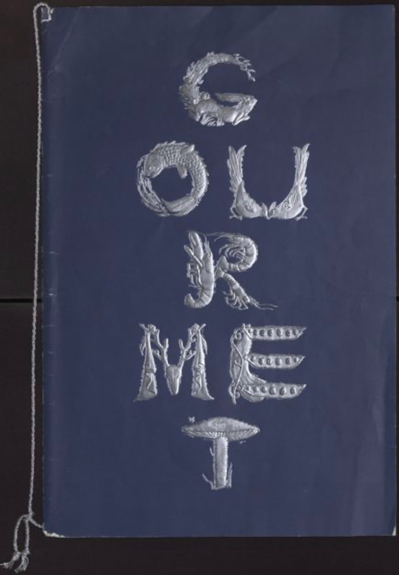 Gourmet Room, dinner menu 