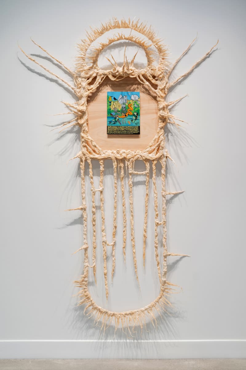 Fire Snake Border Crossing Retablo by Guadalupe Maravilla  Image: Guadalupe Maravilla
Fire Snake Border Crossing Retablo
oil on tin, cotton and glue mixture on wood
89 x 63 x 18 in
2022
