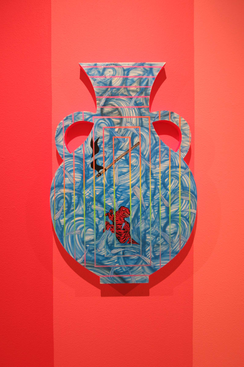 Beast at Sea (Water) by Andrew Schoultz  Image: Installation photo.