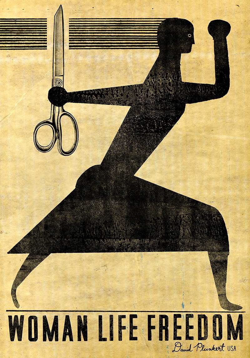 Woman, Life, Freedom by David Plunkert 