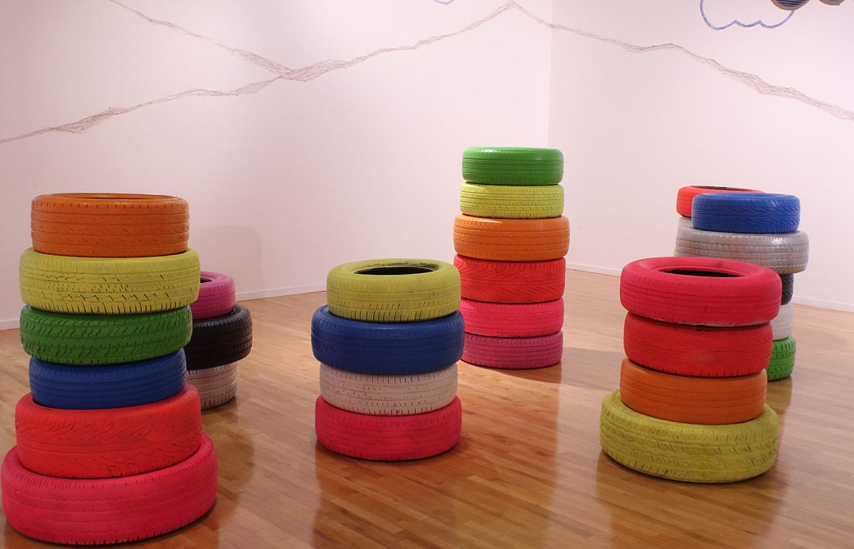 Seven Tire Mountain by Justin Favela, Jay Lynn Gomez  Image: Photo by Javier Sanchez