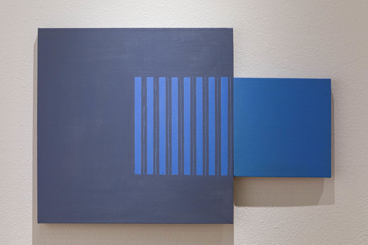 Play with Blue by Yoko Kondo Konopik  Image: Installation View Marjorie Barrick Museum of Art, Documentation by Krystal Ramirez