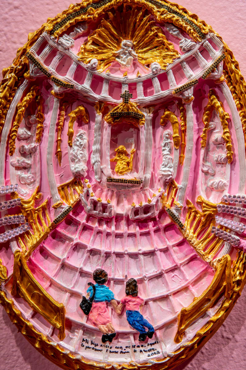 The Pilgrimage to Plateros by Yvette Mayorga  Image: Yvette Mayorga, The Pilgrimage to Plateros, Detail View, Marjorie Barrick Museum of Art, 
Documentation by Krystal Ramirez